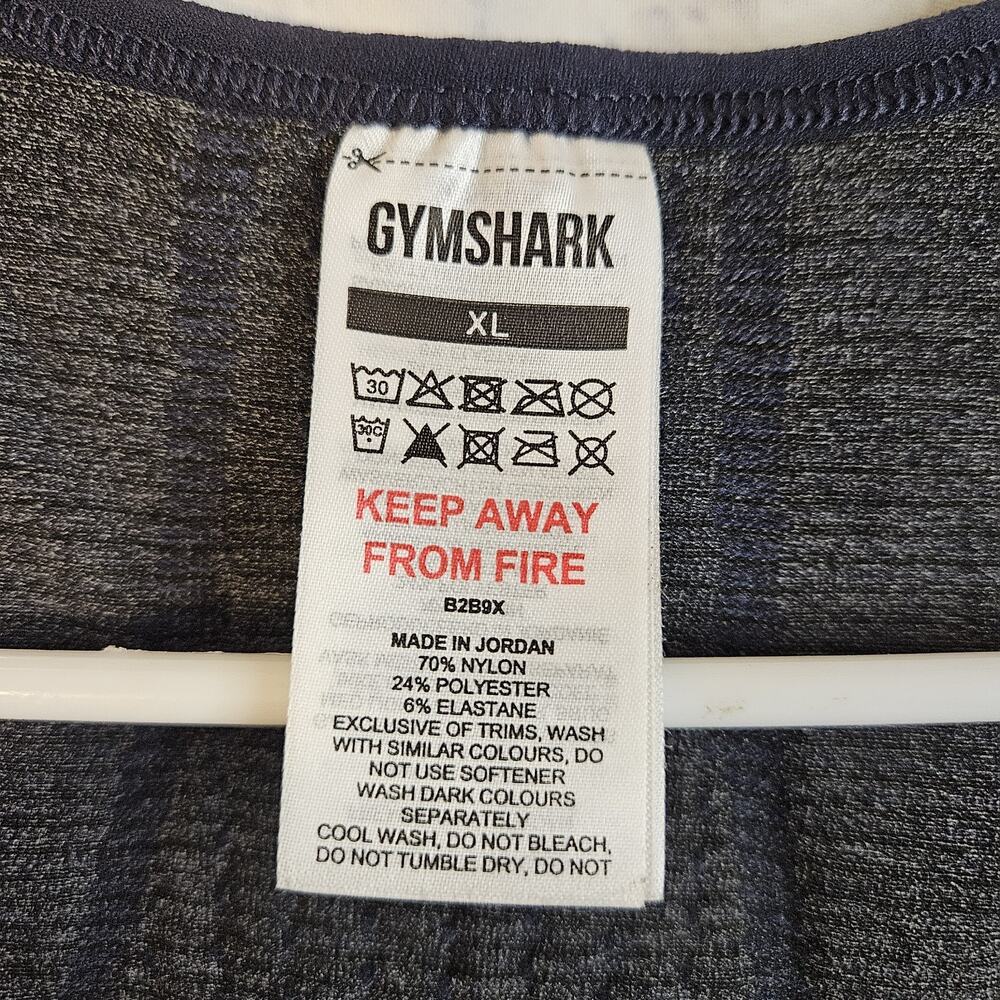 Gymshark Woman Sport Seamless Midi Top Short Sleeve Logo Low Scoop Neck Size XL - Picture 4 of 4